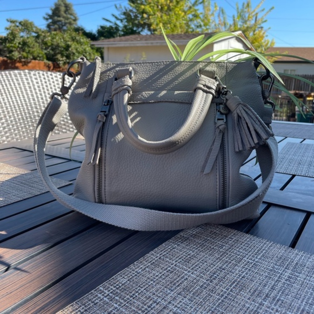 The Sak Gray Pebbled Leather Purse